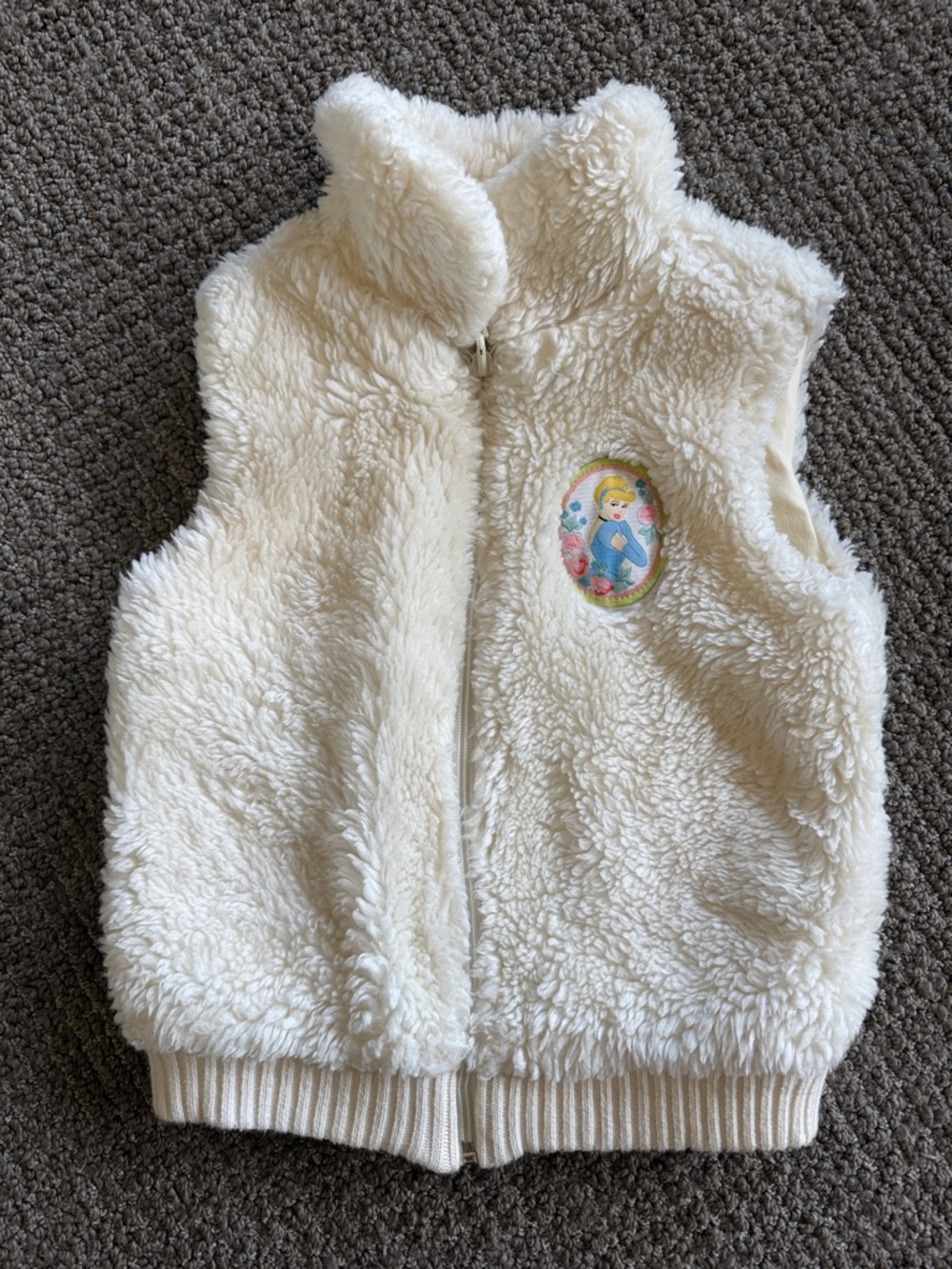 Disney Cinderella Cream Sherpa Fleece reversible Vest